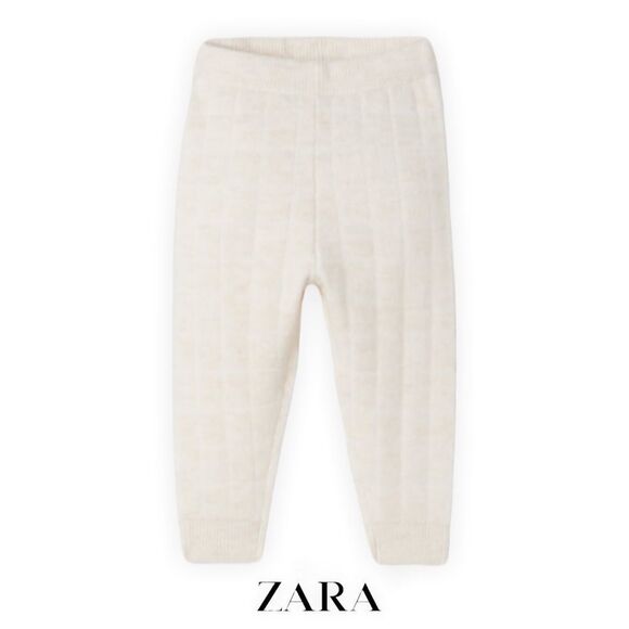 ZARA Kids | Cream | QUILTED KNIT PANTS - Picture 2 of 8